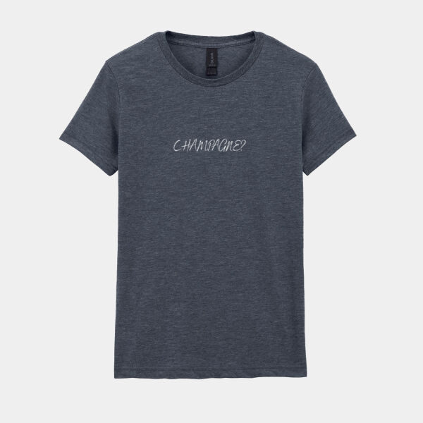 Champagne text - Softstyle™ women's ringspun t-shirt Thumbnail