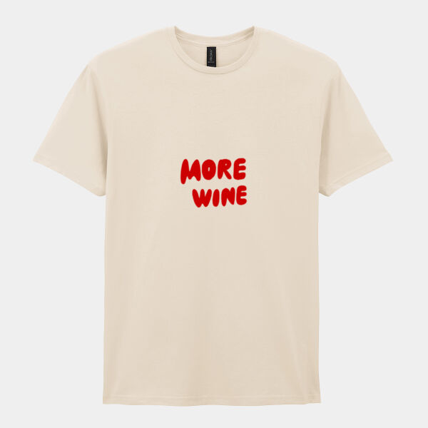 More Wine Graphic T-Shirt - Softstyle™ adult ringspun t-shirt Thumbnail